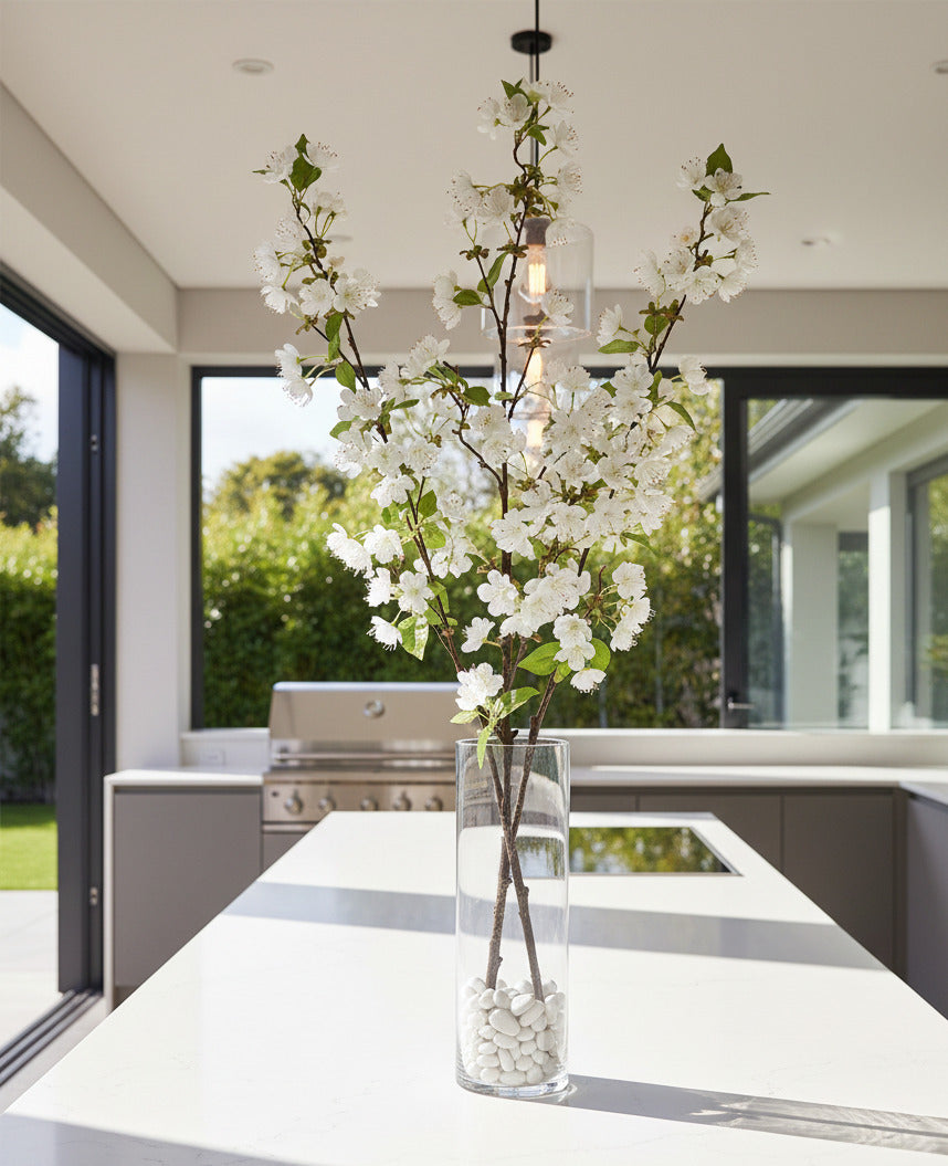 FLOR DE MACIEIRA 109CM BRANCO Cod: 3253-BR