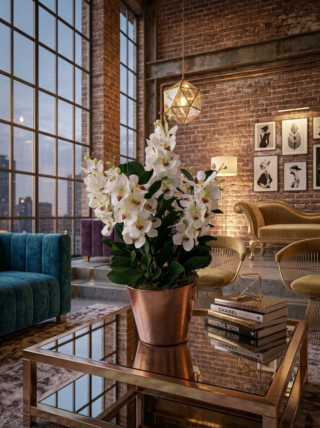 ORQ. VANDA HASTE, 60CM, BRANCA Cod: 3263BR