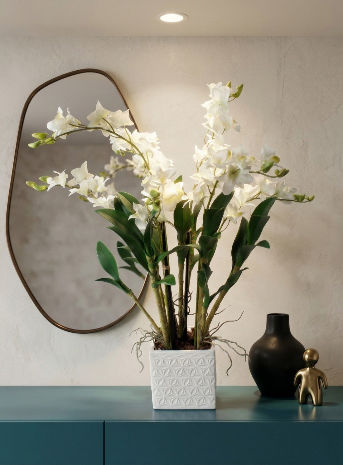 ORQ. DENDROBIUM TN 70CM BRANCA Cod: 3286BR*