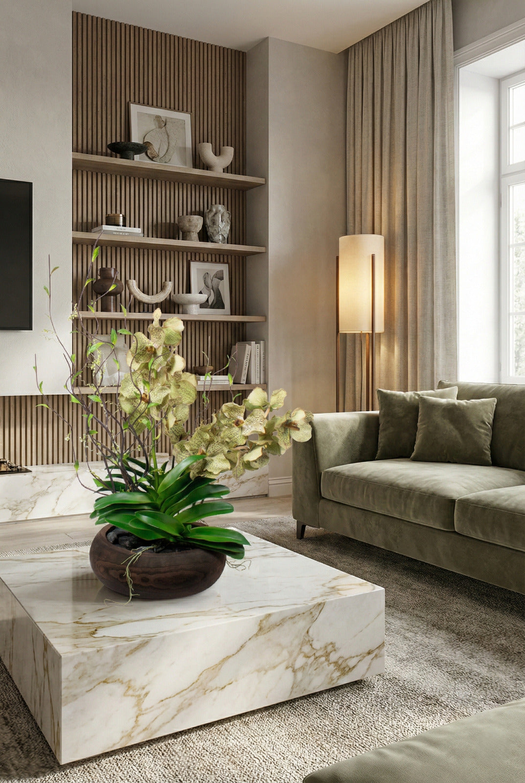 ORQ. VANDA 69CM CHARTREUSE Cod: 3298VD