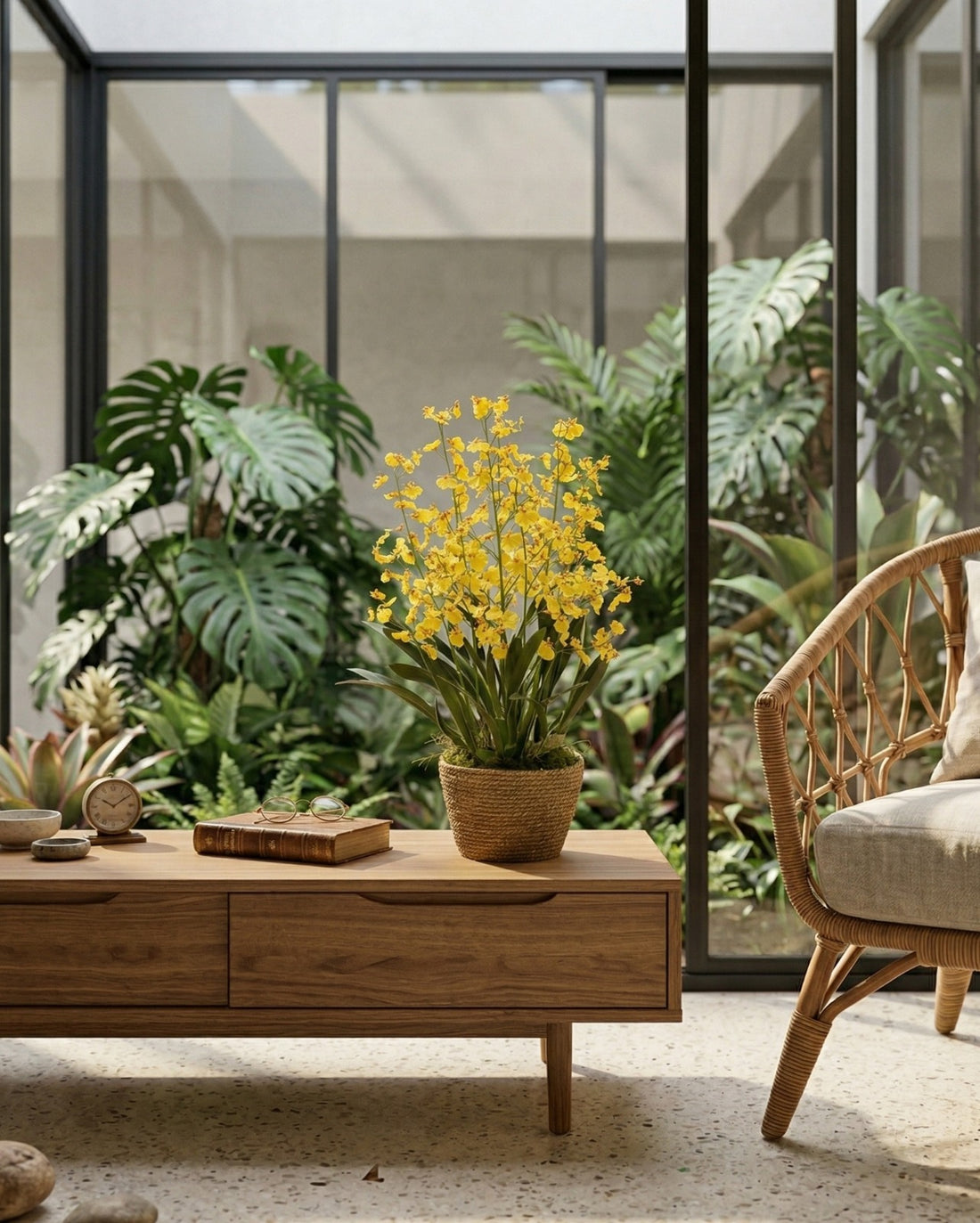 ORQ. ONCIDIUM TN 71CM AMARELA Cod: 3304