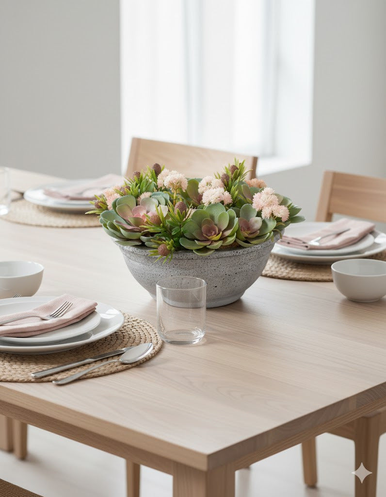 SUCULENTA 13cm VERDE/MAUVE Cod: 7685-MV