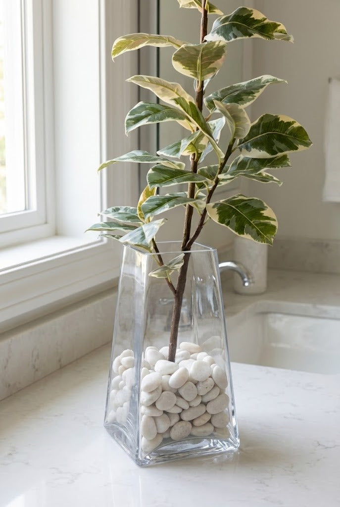 VASO VIDRO TRAPEZIO 16 x 10 x 22CM Cod: 8445