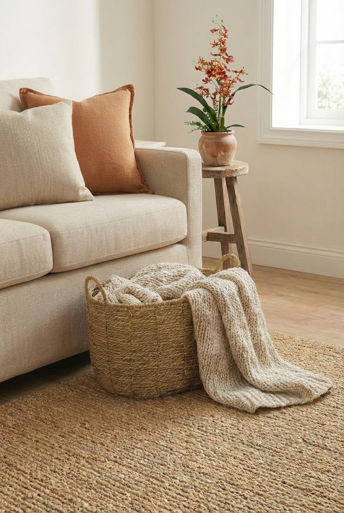 CESTO DE PALHA C/ALÇAS OVAL KIT C/3 Cod: 8469