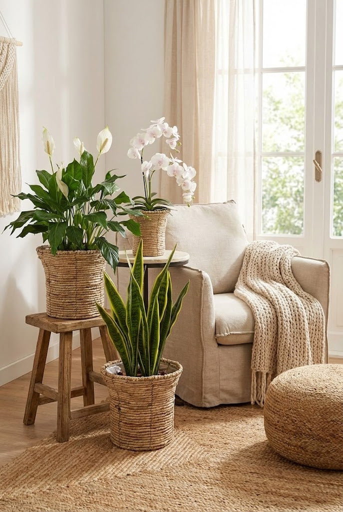 CACHEPOT PALHA KIT C/3 Cod: 8472