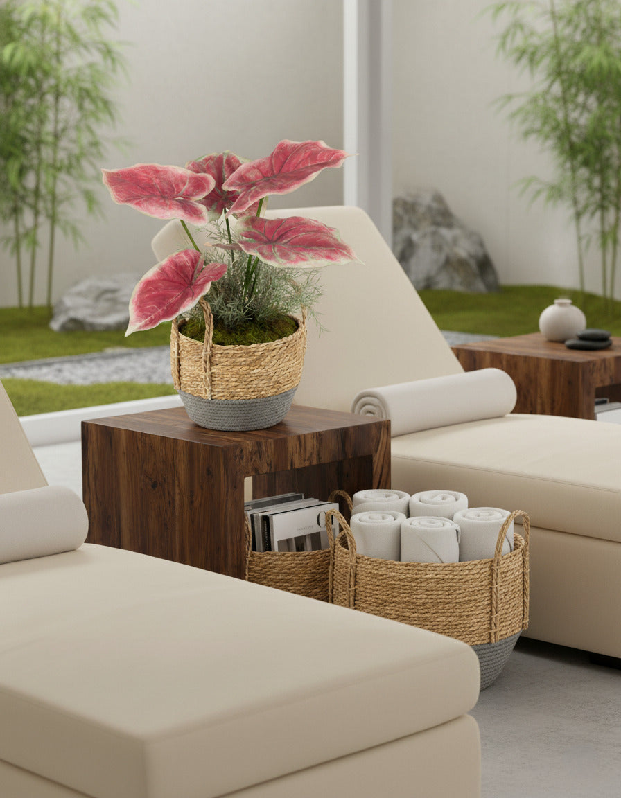 CESTO DE PALHA C/ALÇAS KIT C/3 Cod: 8475