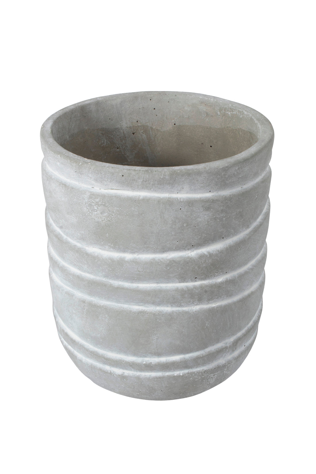 VASO CERÂMICA C/ RELÊVO 22CM  CINZA Cod: 8478