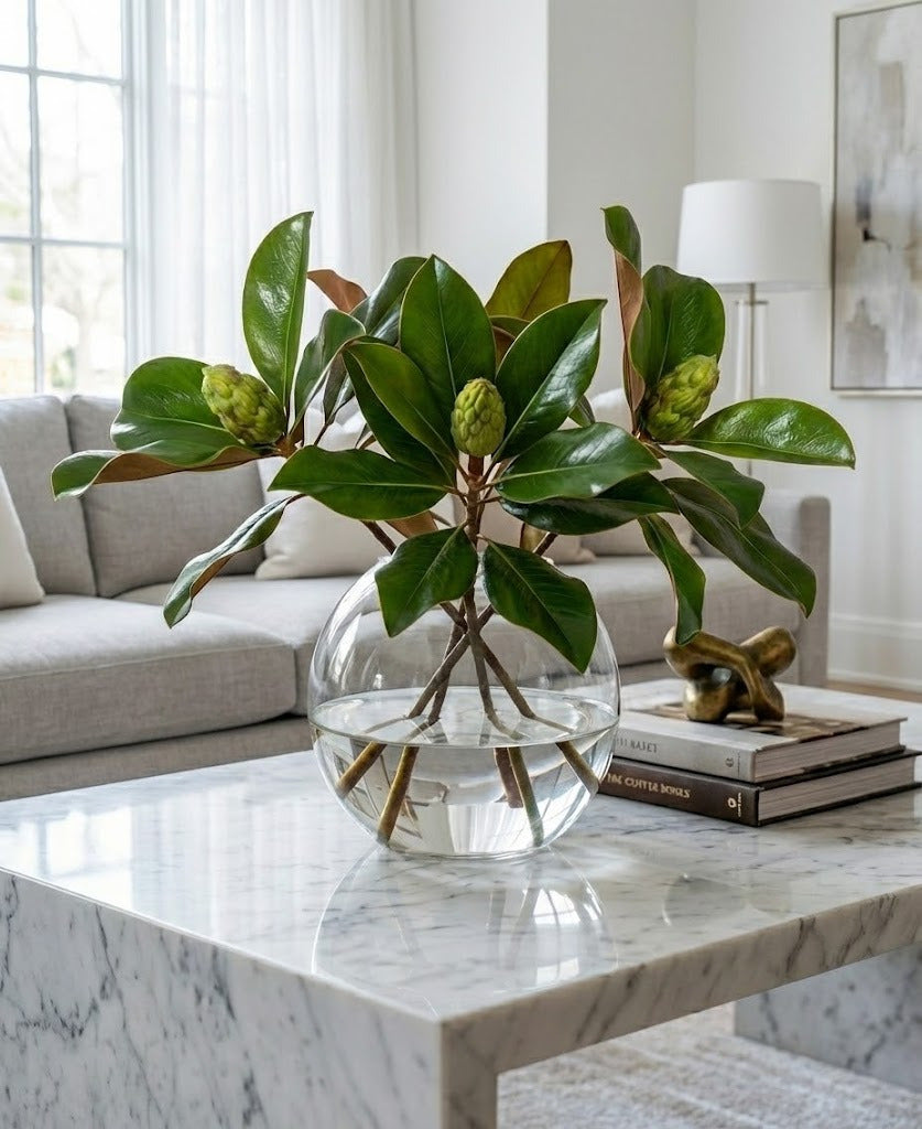 MAGNOLIA FOLHAGEM C/BOTÃO 43CM Cod: 8861