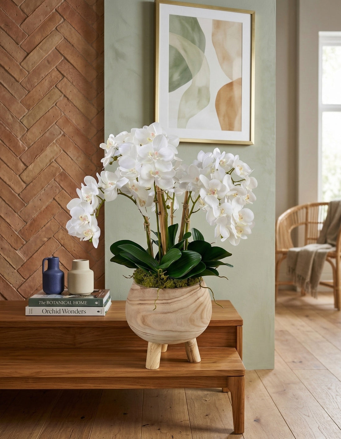 FOLHAGEM DE ORQ PHALAENOPSIS PQ 18CM Cod: 8890