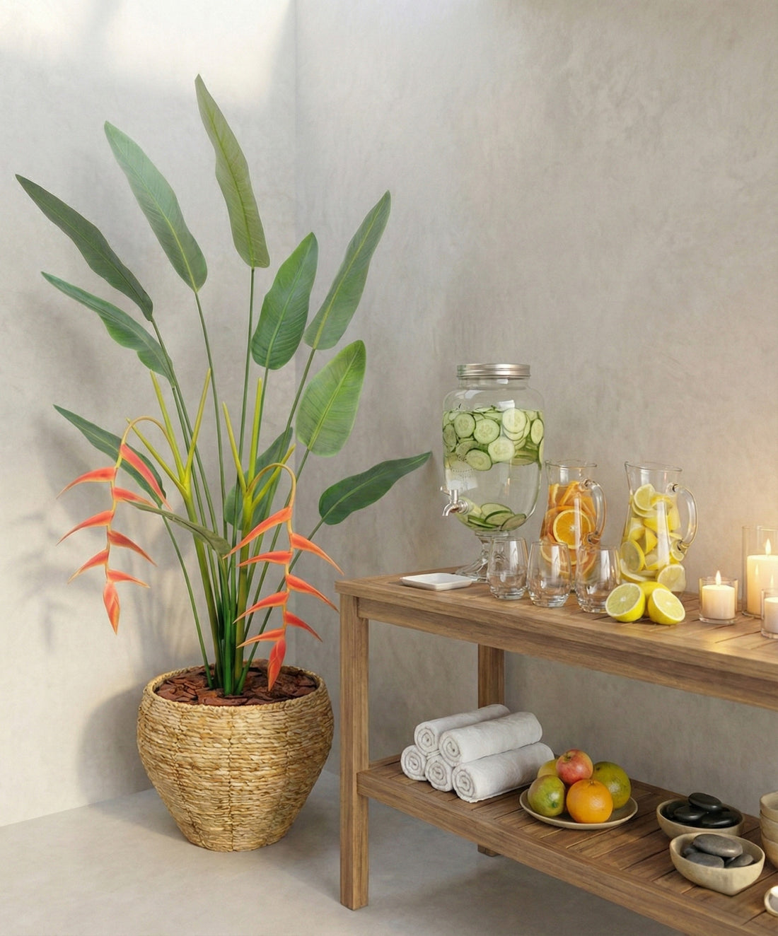FOLHAGEM ESTRELITZA X2 113CM Cod: 8950