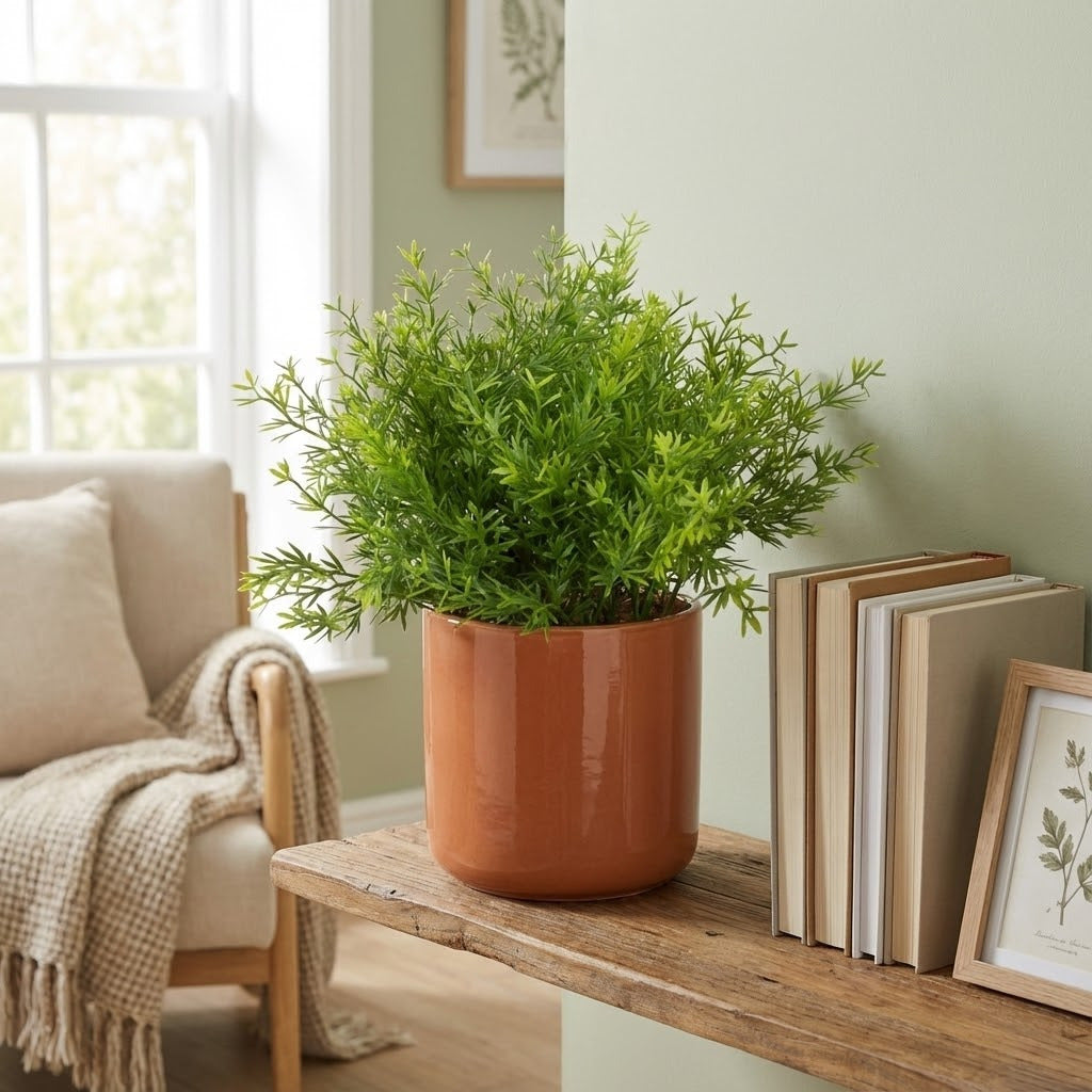 ASPARGO ALFINETE EM POTE PVC 31 CM Cod: A6545-PT