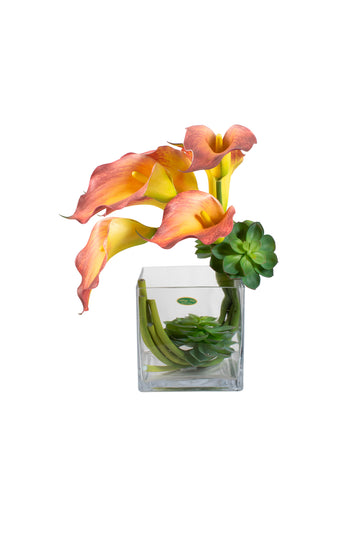 COPOS DE LEITE EM VIDRO CUBO 50CM Cod: A6546