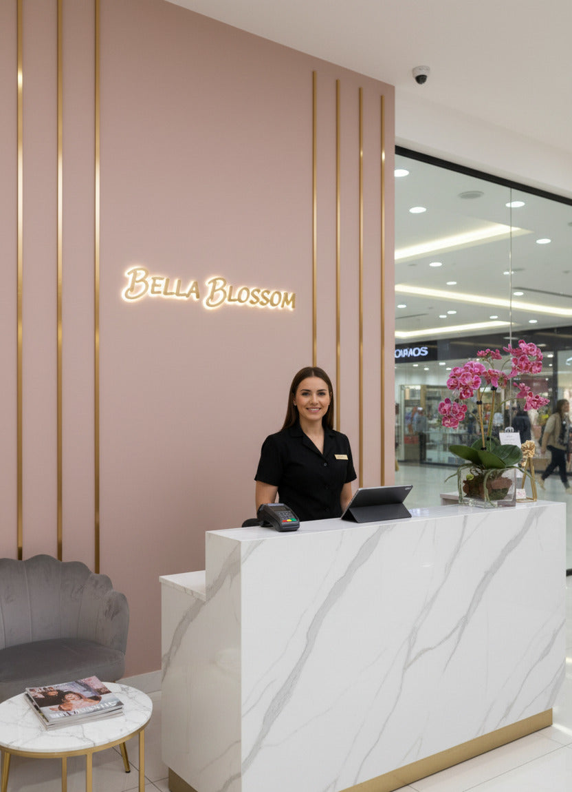 ORQ. PHALAENOPSIS MINI EM VIDRO 42CM FUCSIA Cod: A6689-FU