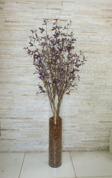 ÁRVORE DE FITOSPORO ROXO EM VIDRO 220CM Cod: A6693