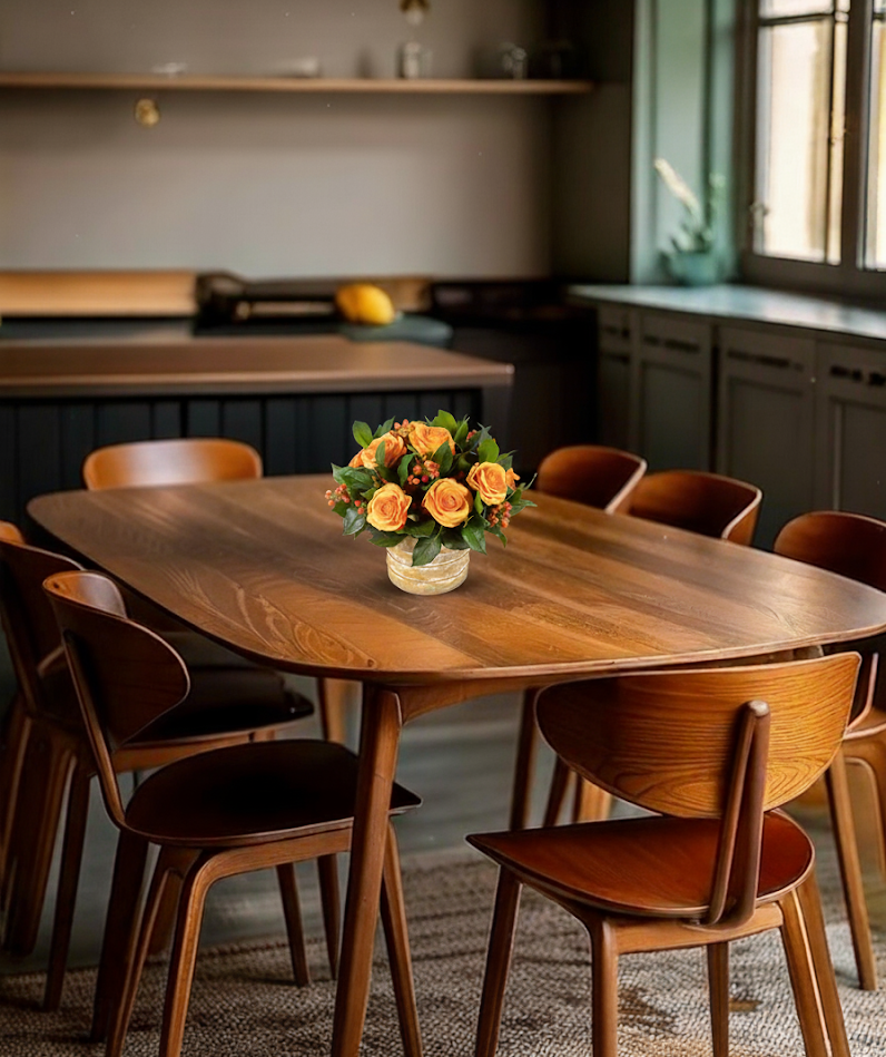 ROSAS E HYPERICUM LA EM CERAMICA 35CM Cod: A6716