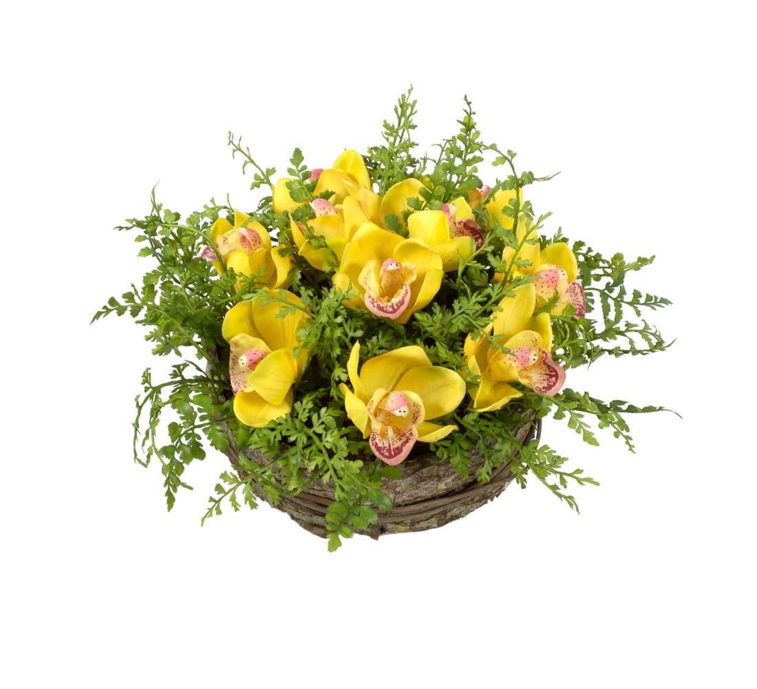 ORQ. CYMBIDIUM PICK COM AVENCAS, 20CM Cod: A6744