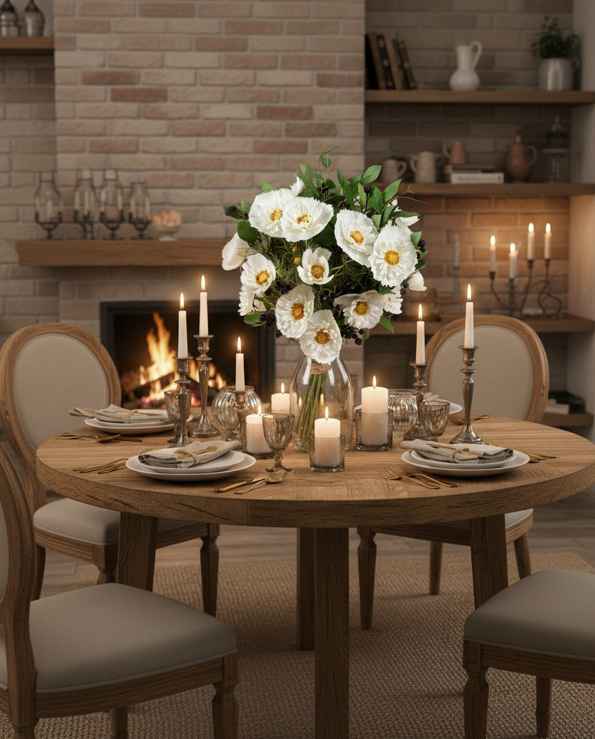 PAPOULAS E MIRTILOS EM VIDRO 57 CM Cod: A6767