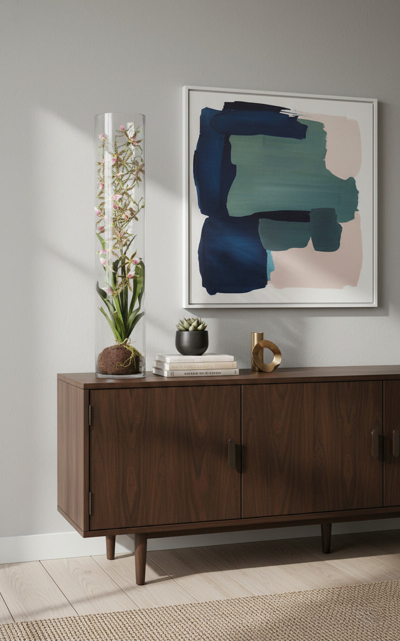 ORQ. RENANTERA EM VIDRO CILINDRO 100 CM Cod: A6785-VP