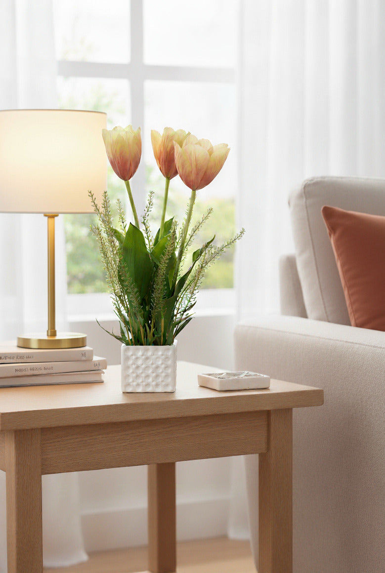 TULIPAS CR/RO X3 EM CERAMICA 45CM Cod: A6842