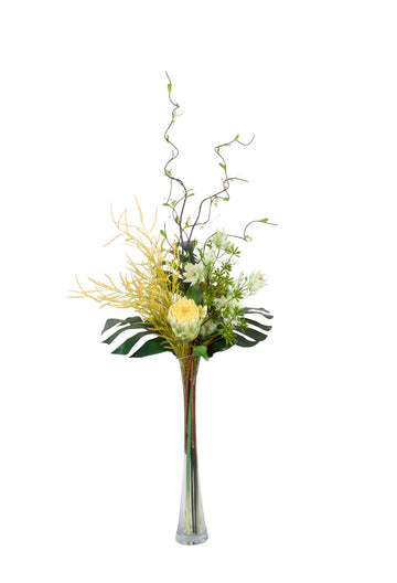 TROPICAL C/PROTEA BRANCA 120CM Cod: A6849