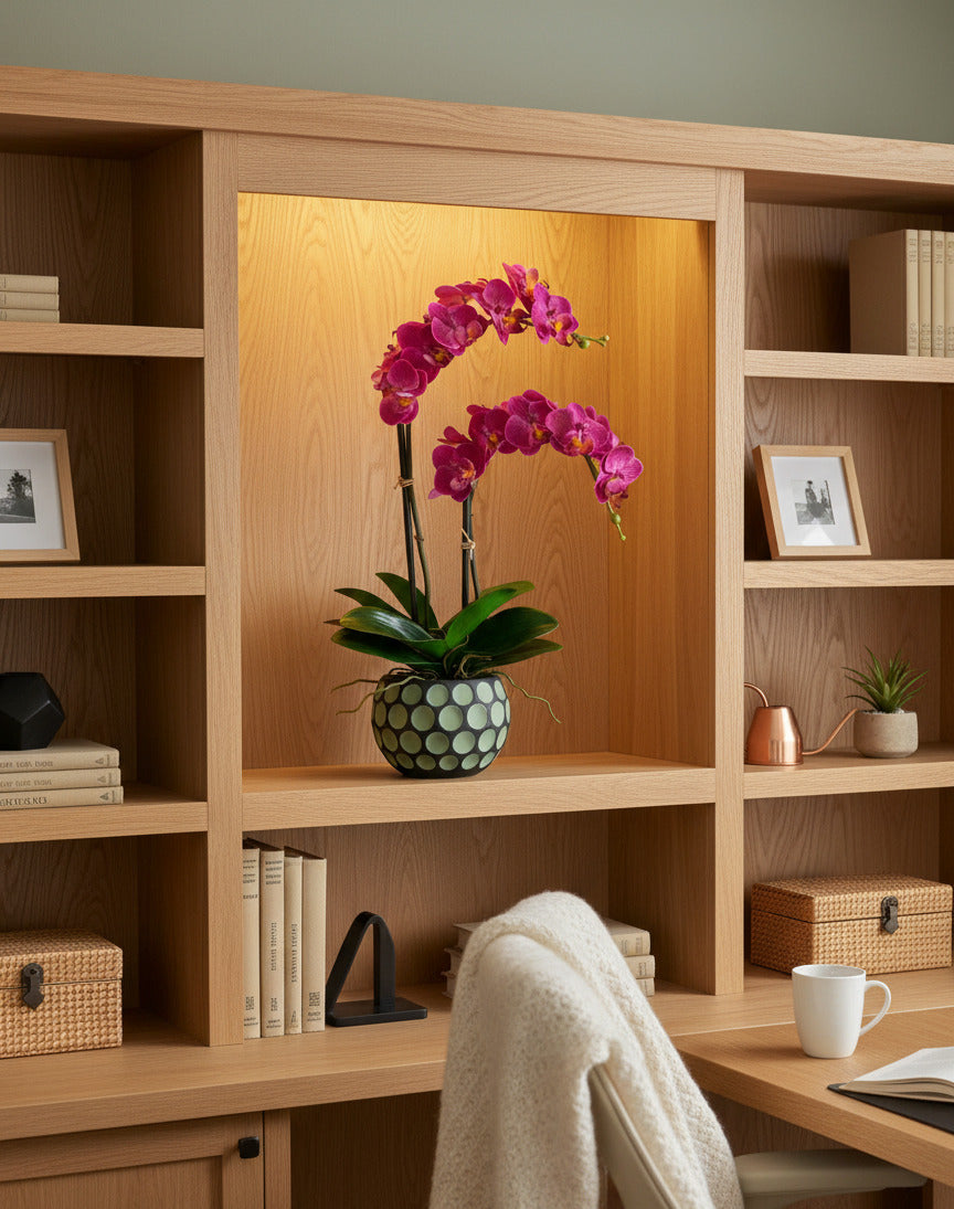 ORQ. PHALAENOPSIS X2 FUCSIA, 50CM Cod: A6855