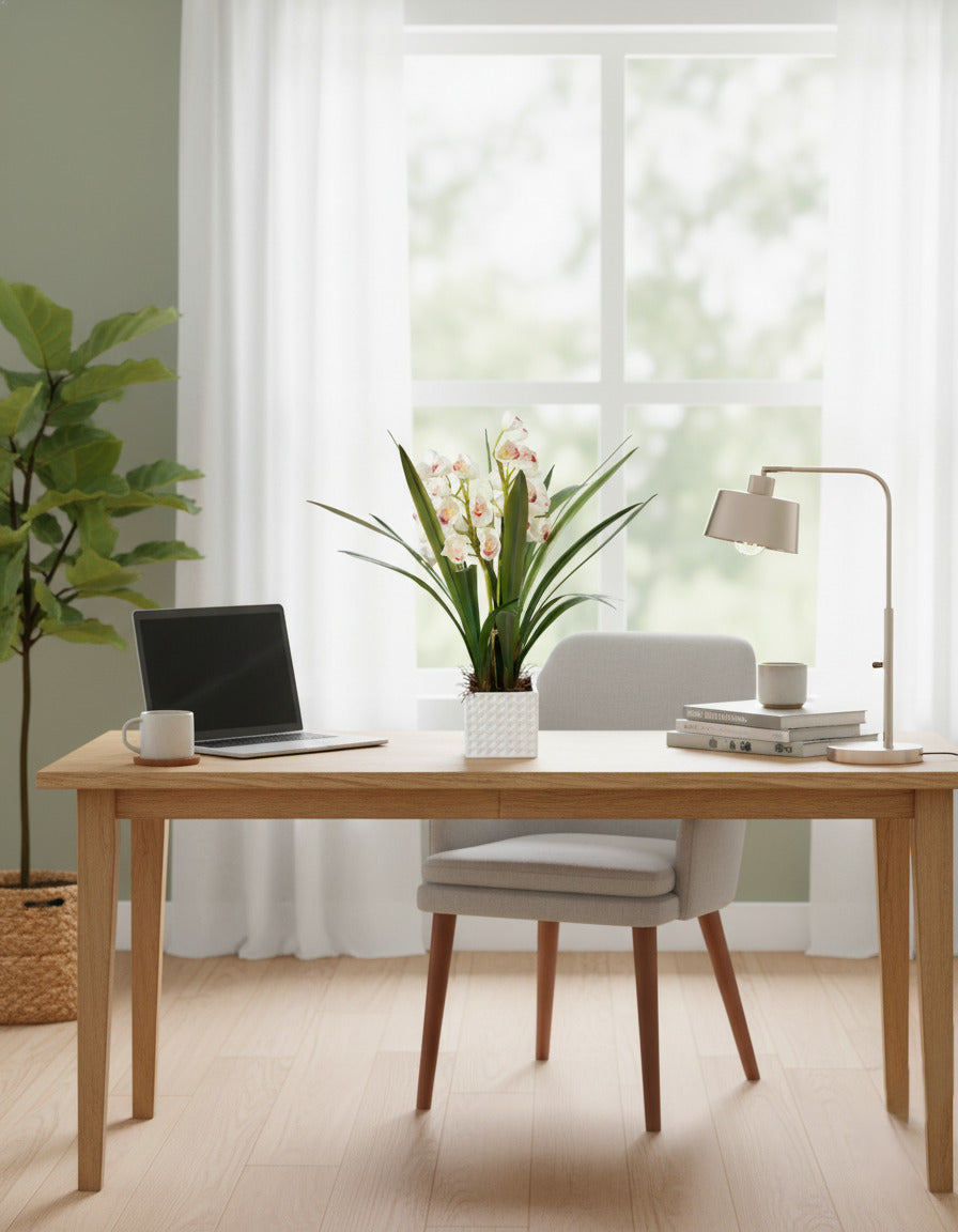 ORQ. CYMBIDIUM X4 BR EM CERAMICA 65CM Cod: A6864BR