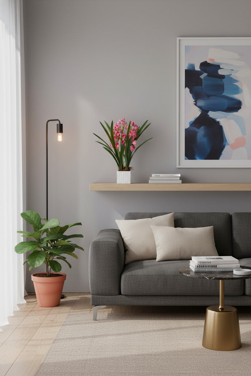 ORQ. CYMBIDIUM X4 PK 65CM Cod: A6864PK