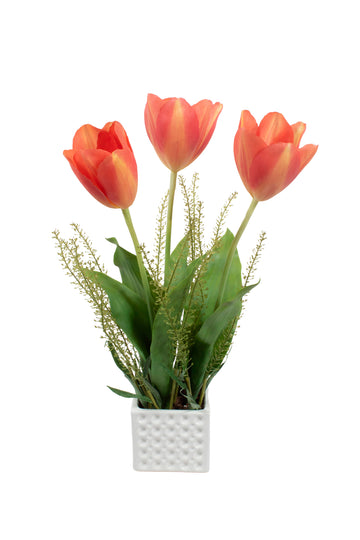 TULIPAS VM X3 EM CERÂMICA 45 CM Cod: A6910