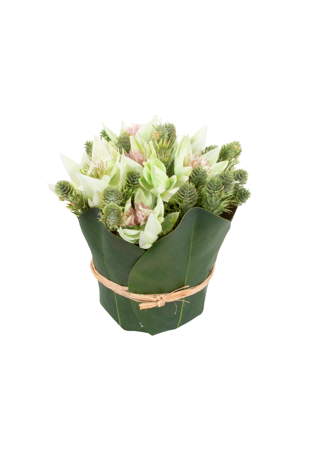 SERRURIA BR EM CACHEPOT DE FOLHAS, 20CM Cod: A6927