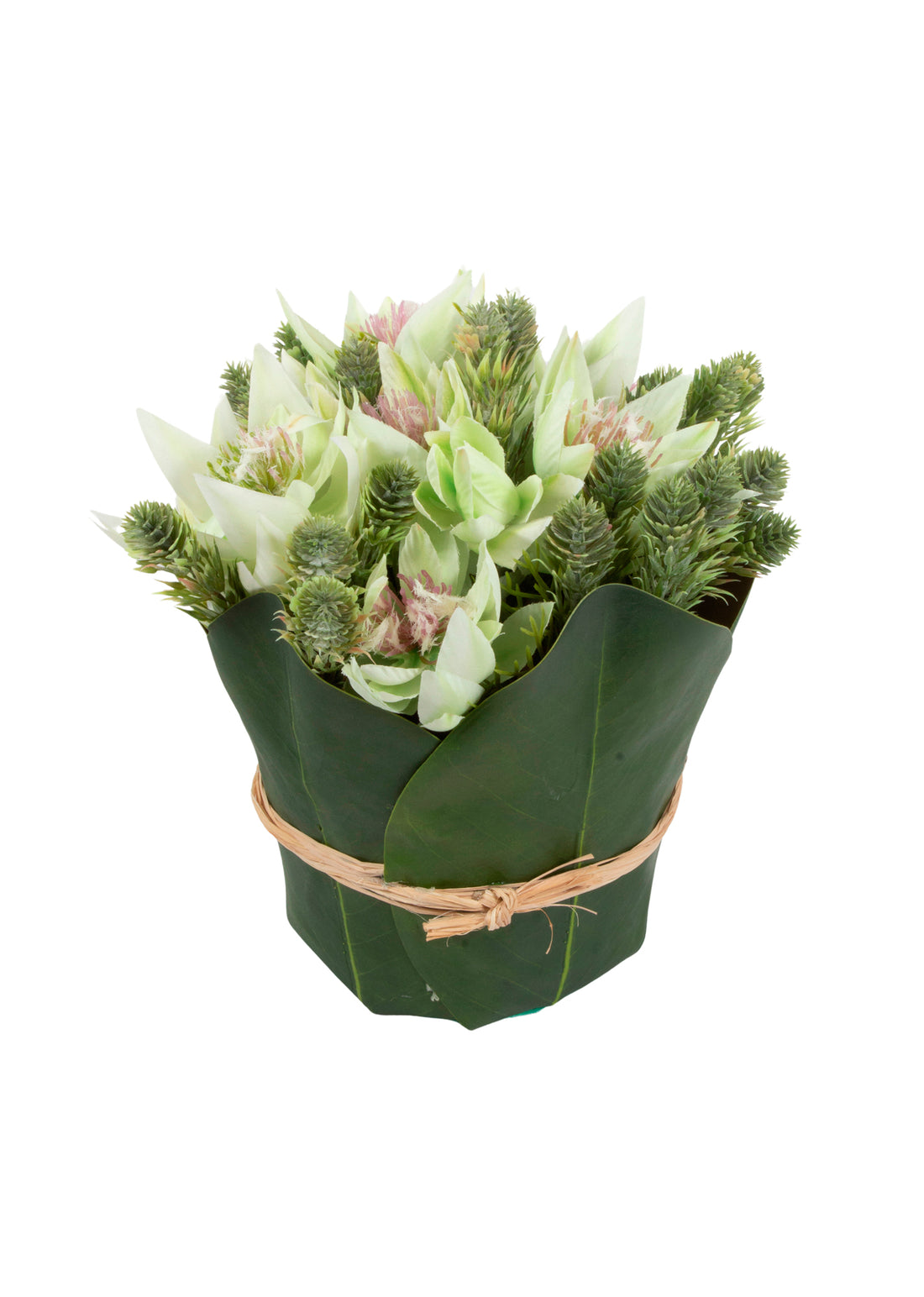 SERRURIA BR EM CACHEPOT DE FOLHAS, 20CM Cod: A6927