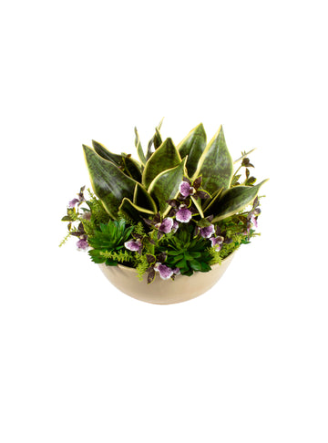 ESPADA DE SANTA BARBARA C/ SUCULENTAS/ ORQ. 40CM Cod: A6936