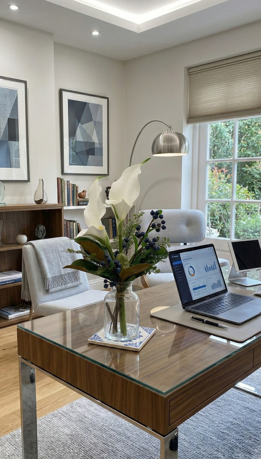 COPO DE LEITE BR C/ FOLHAGENS, 35CM Cod: A6939BR