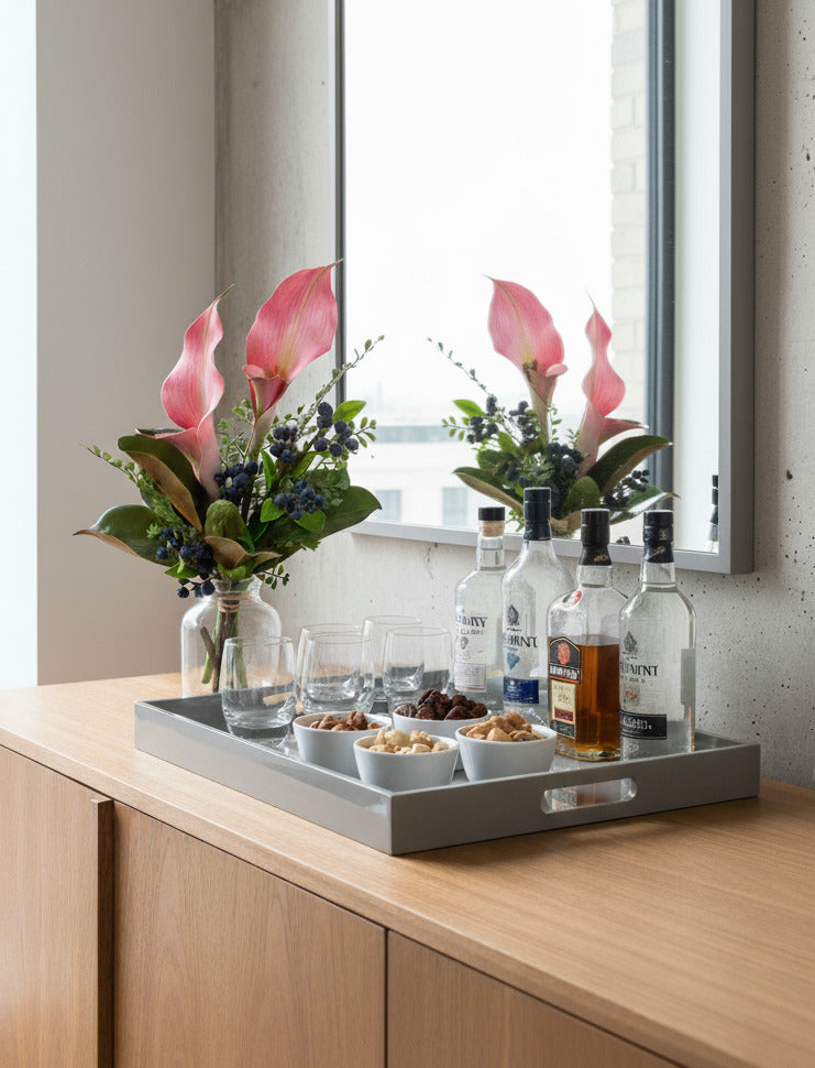 COPO DE LEITE PK C/ FOLHAGENS 35CM Cod: A6939