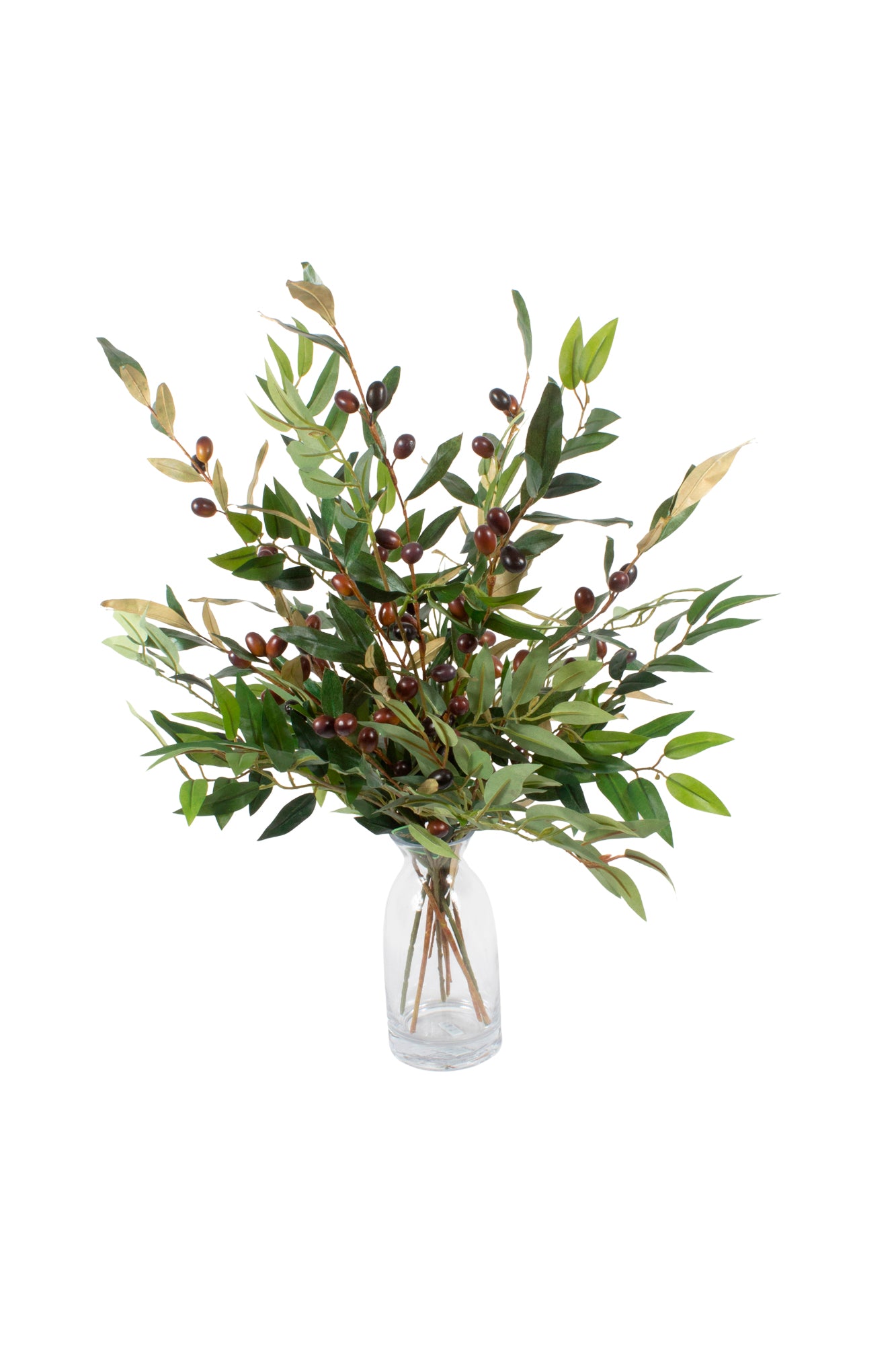 FOLHAGENS C/ AZEITONAS EM VIDRO 70CM Cod: A6990