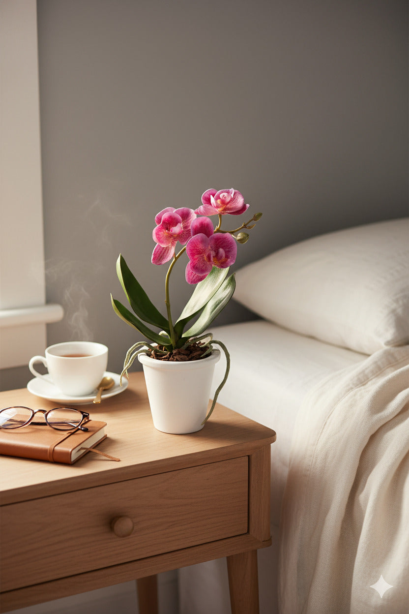 ORQ. PHALAENOPSIS MINI EM CER 25CM FUCSIA Cod: A6691-FU