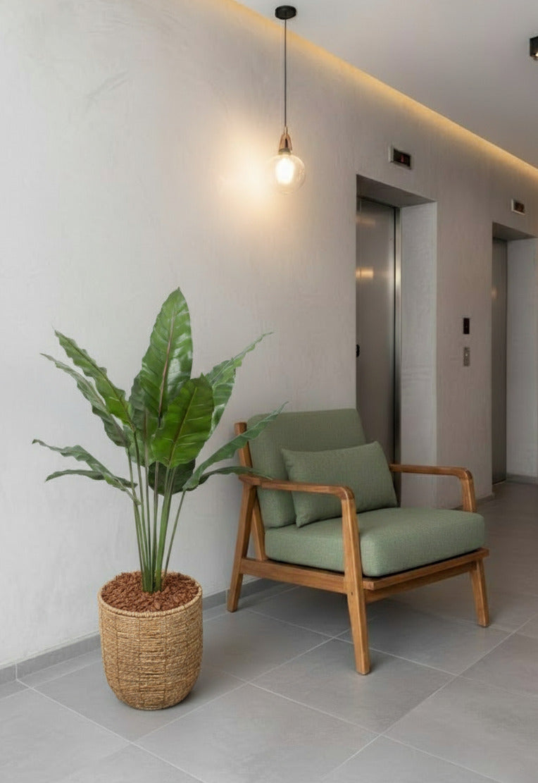 ESTRELITZA FOLHAGEM EM POTE, 100CM Cod: A6992