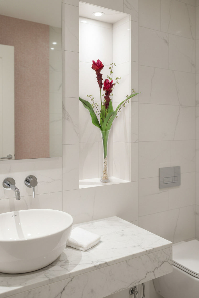 CURCUMAS VM  C/ BERRIES EM VIDRO78CM Cod: A7012