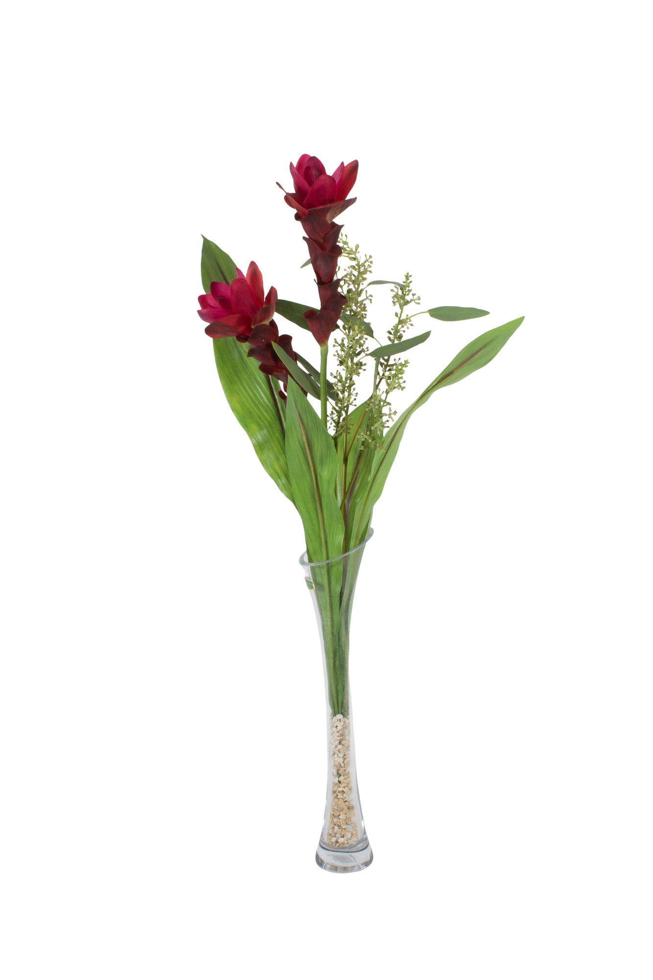 CURCUMAS VM C/ EUCALIPTO EM VIDRO78CM Cod: A7013