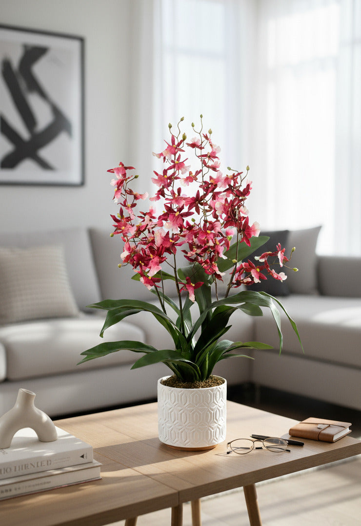 ORQ. ONCIDIUM VI EM POTE PVC, 70CM Cod: A7020VPP