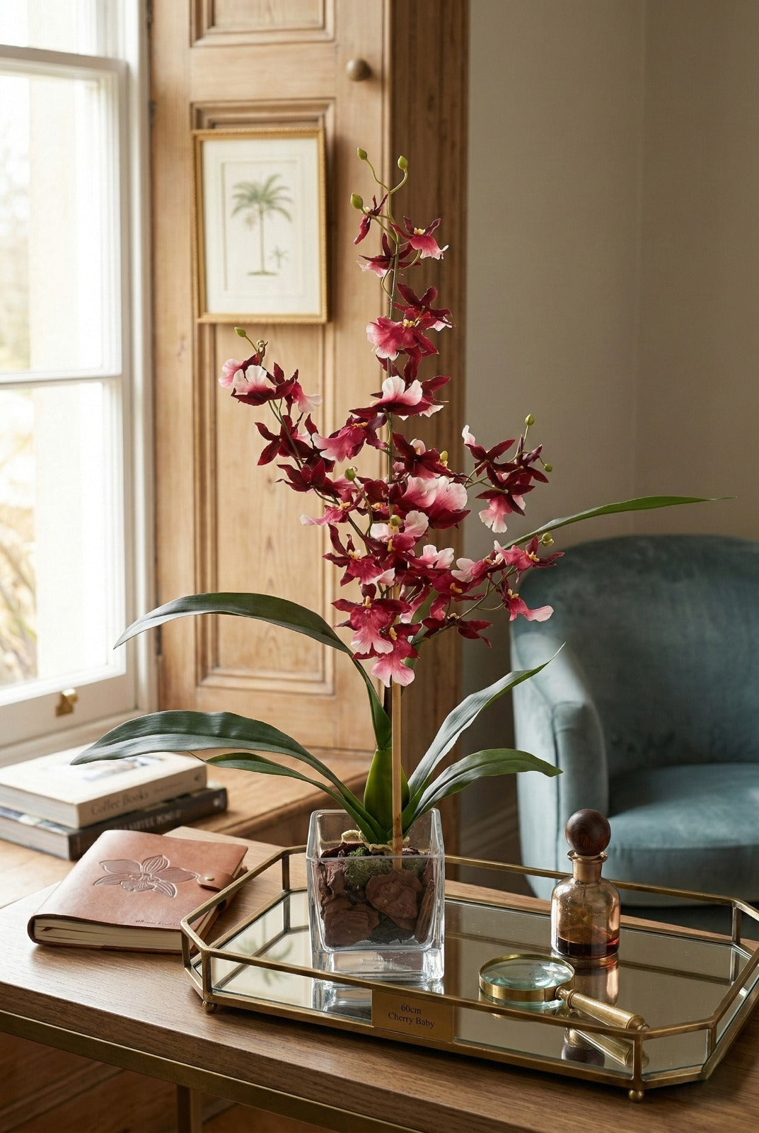 ORQ. ONCIDIUM VI EM VIDRO 64CM Cod: A7022-VI