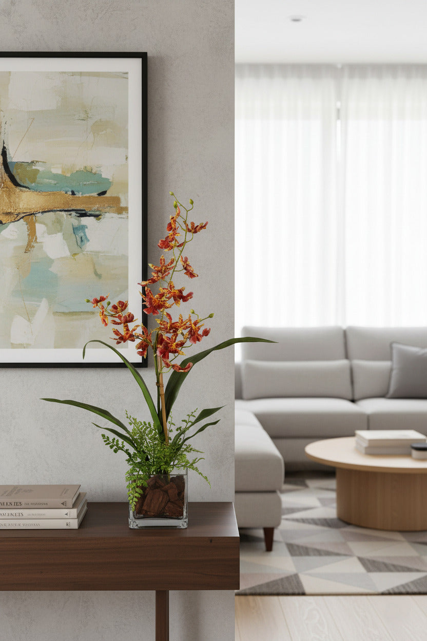 ORQ. ONCIDIUM VM EM VIDRO 64CM Cod: A7022-VM