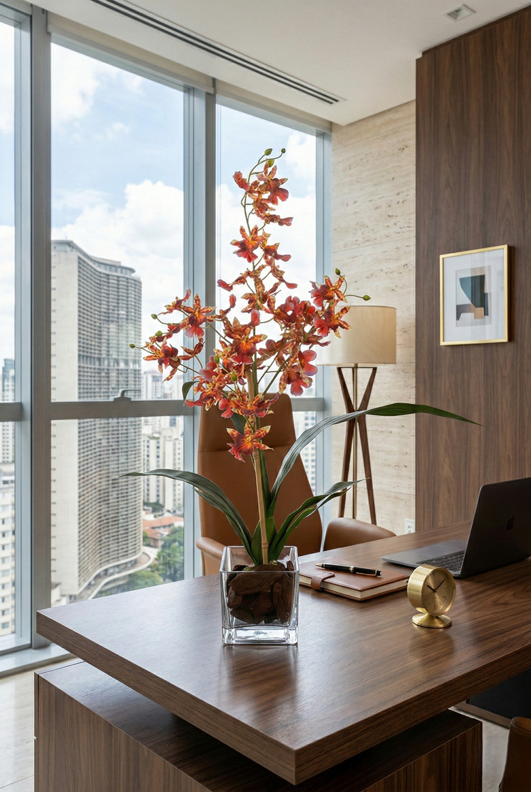 ORQ. ONCIDIUM VM EM VIDRO 64CM Cod: A7022-VM