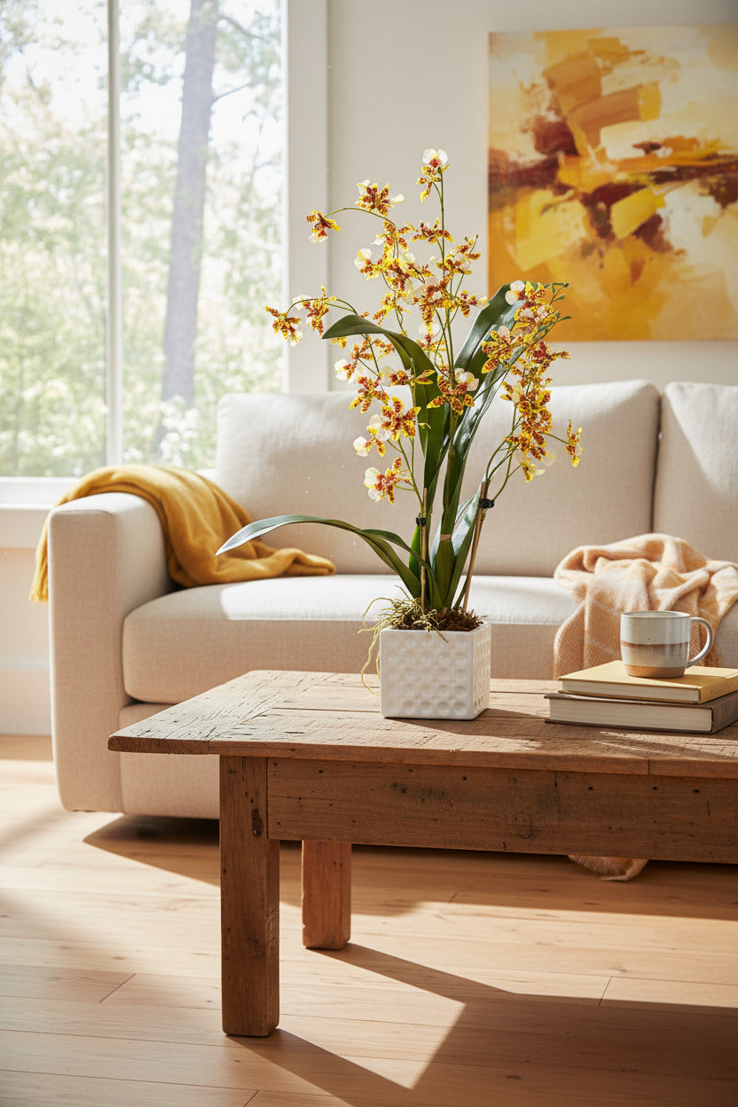 ORQ. ONCIDIUM AM EM CER, 58CM Cod: A7024-AM