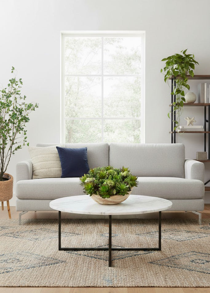 JARDIM DE SUCULENTAS EM CACHEPOT DE MADEIRA 44CM DIÂM. Cod: A7034