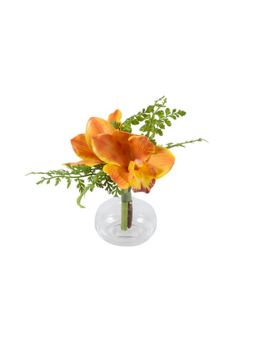 ORQ. CYMBIDIUM TE X2 EM VIDRO 20CM Cod: A7043TE