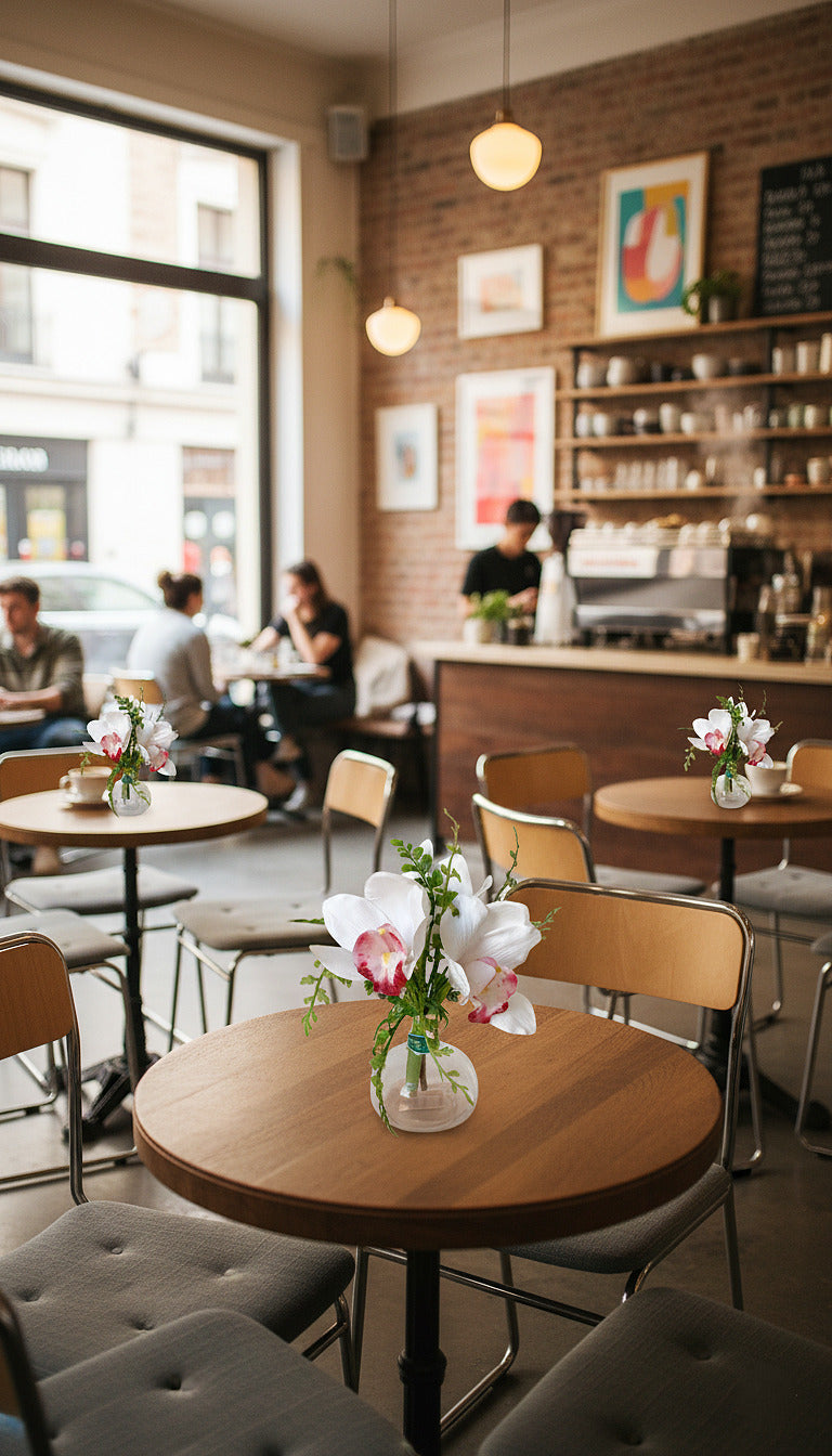 ORQ. CYMBIDIUM WH X2 EM VIDRO 20CM Cod: A7043WH