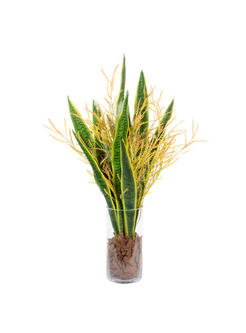 ESPADA DE S. JORGE C/ GALHOS SECOS EM VIDRO 90 CM Cod: A7054