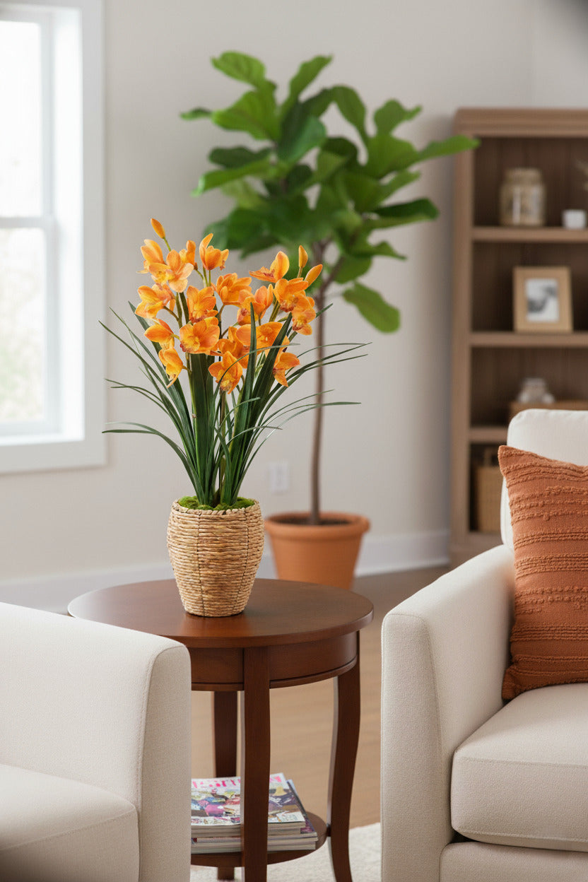 ORQ. CYMBIDIUM TE X3 EM CESTO, 90CM Cod: A7071