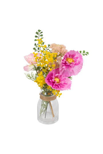 FLORES DO CAMPO EM VIDRO, 33CM Cod: A7090