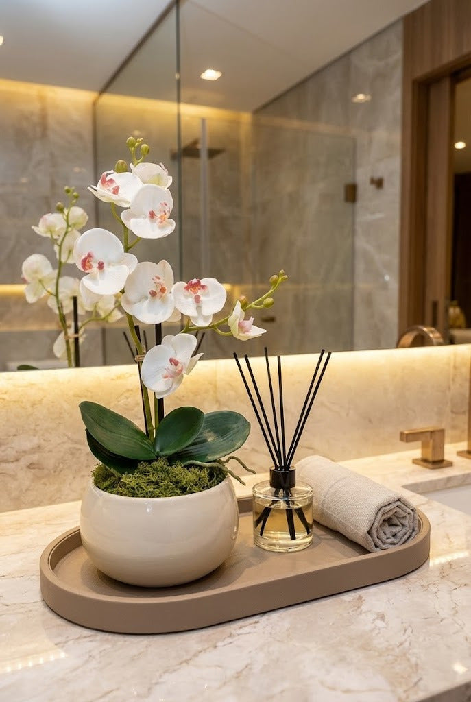 ORQ. PHALAENOPSIS BF EM POTE PVC, 42CM Cod: A7093